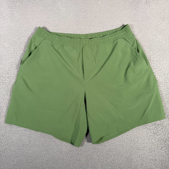 Lululemon Shorts Mens 2XL Green Pace Breaker Lined 8" Gym Running Drawstring - Picture 1 of 10